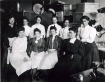 Interior view of Cashell and Layon Milinery Store at 339 Main Street